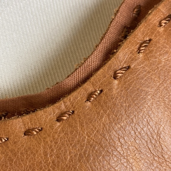 The Sak Indio Genuine Leather Satchel Purse Bag Floral Embossing Western Boho - Picture 13 of 16